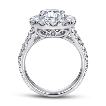 Gabriel & Co. Amavida "Coco" Round Large Diamond Halo Engagement Ring