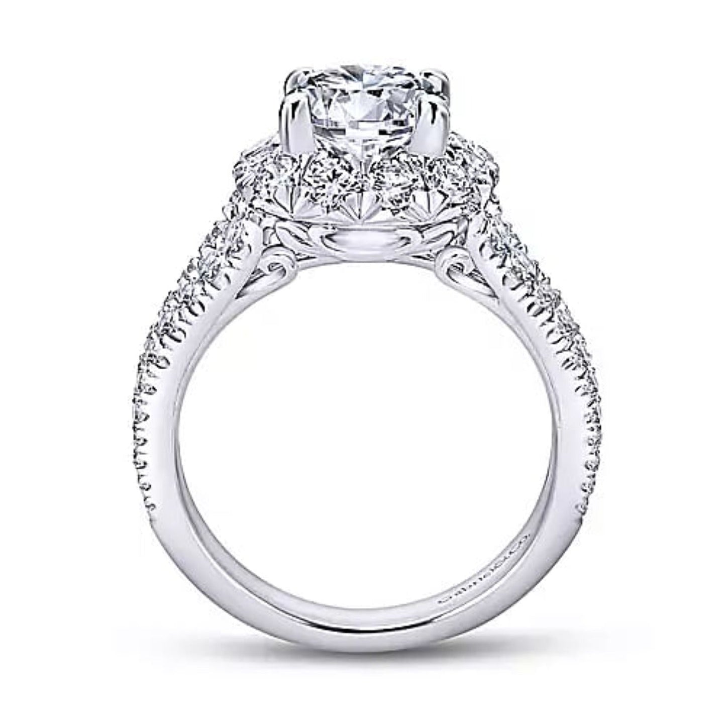 Gabriel & Co. "Bleecker" Halo Diamond Engagement Ring