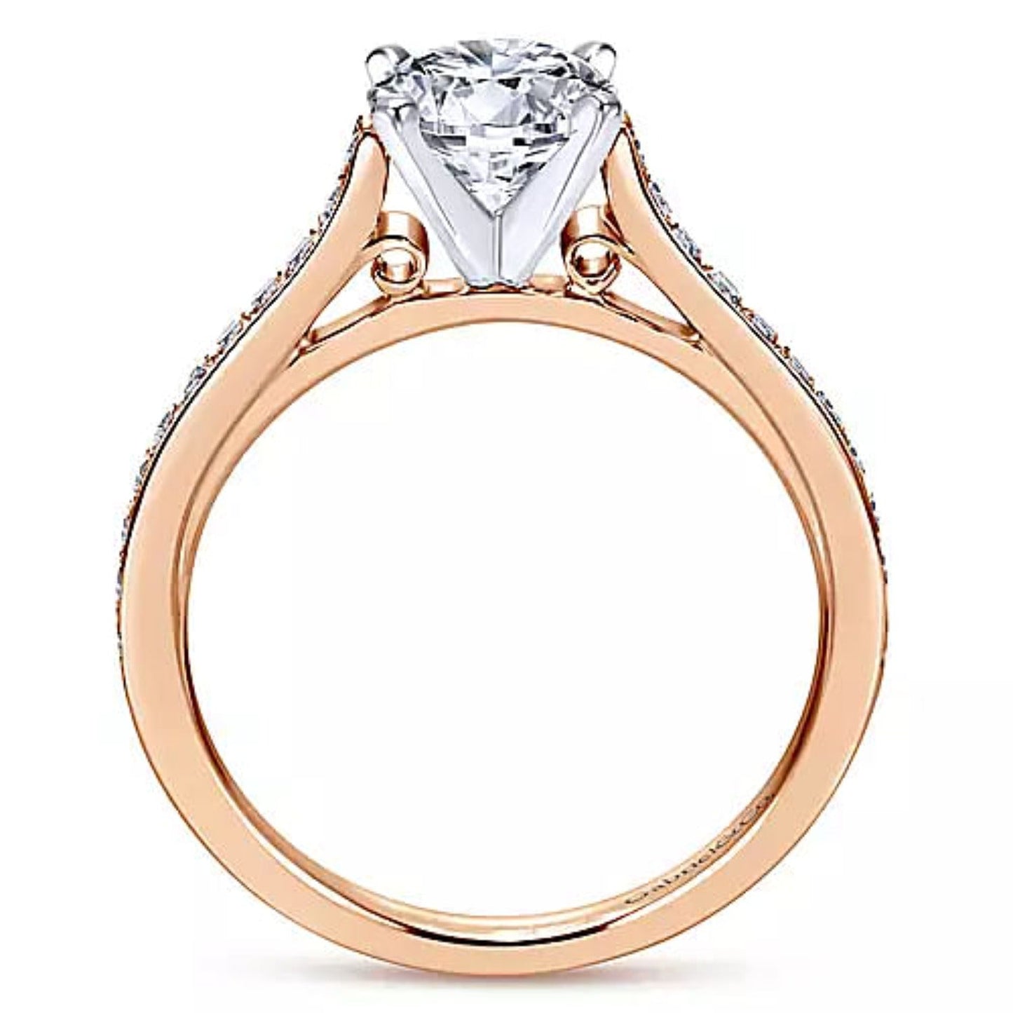 Gabriel & Co. Classic Cathedral Diamond Engagement Ring