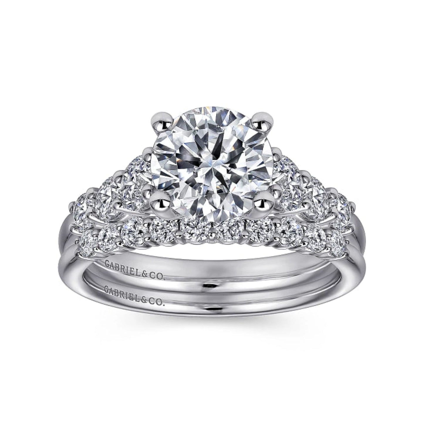 Gabriel & Co. "Darby" Graduating Diamond Engagement Ring