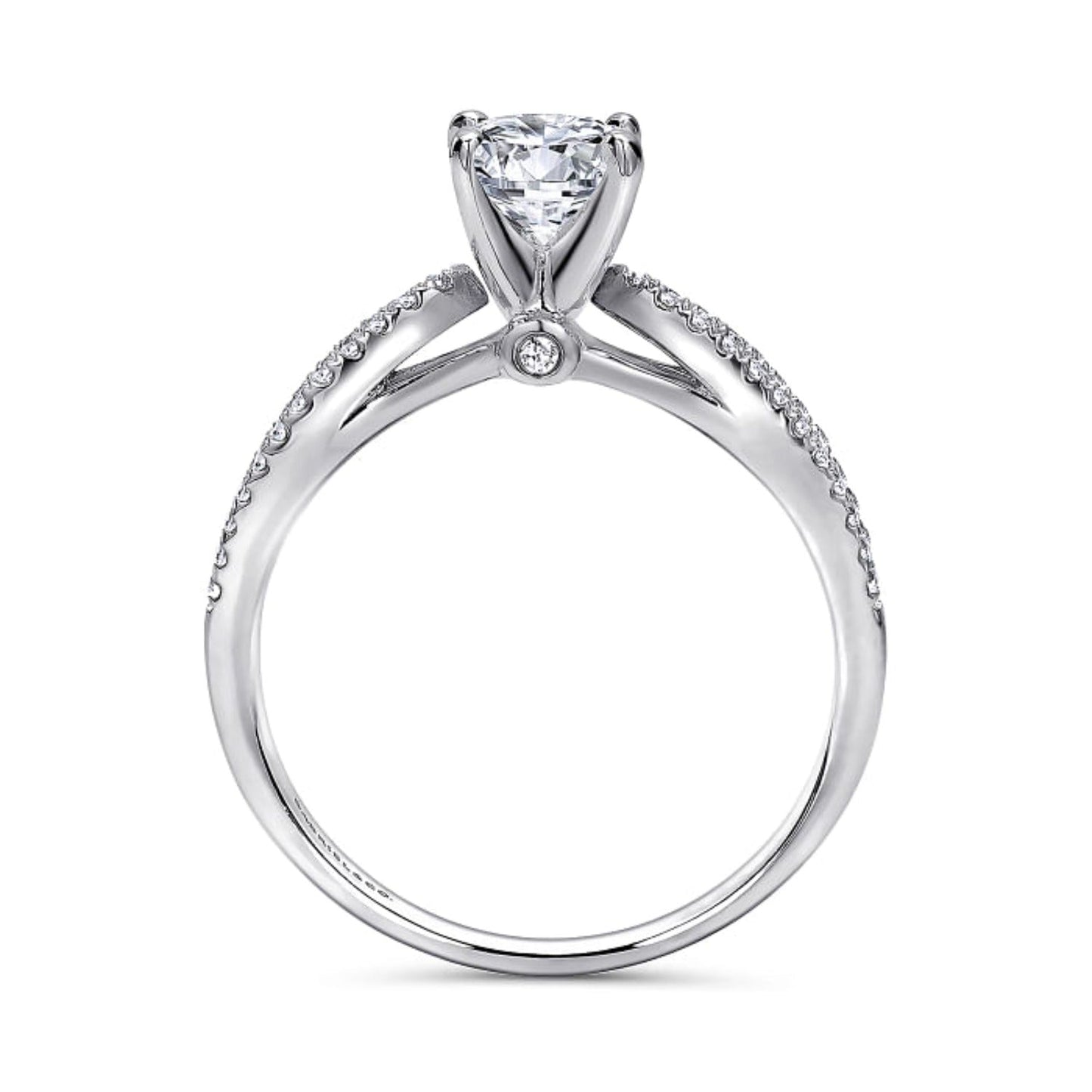 Gabriel & Co. "Elyse" Split Shank Diamond Engagement Ring