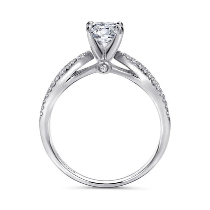 Gabriel & Co. "Elyse" Split Shank Diamond Engagement Ring