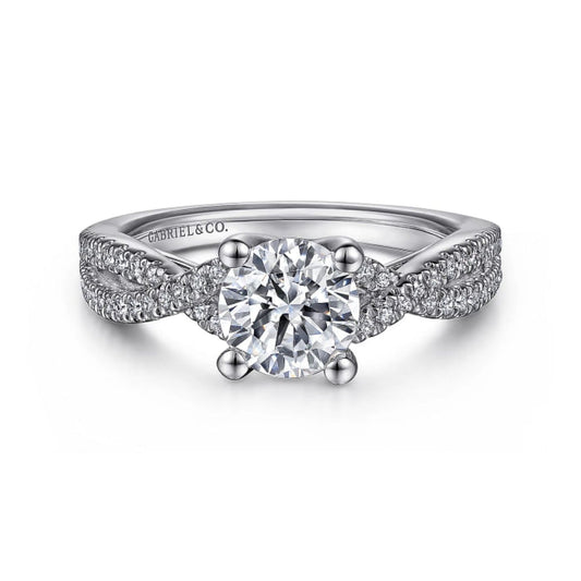 Gabriel & Co. "Gina" Twist Diamond Engagement Ring