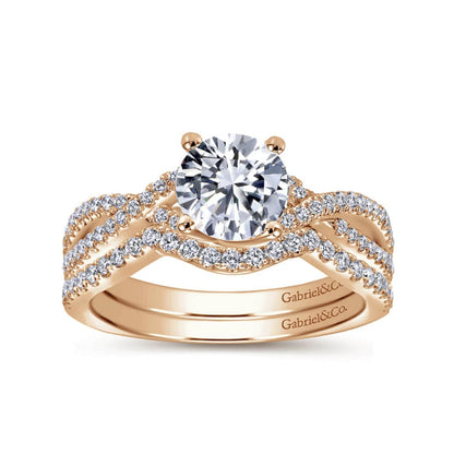 Gabriel & Co. "Gina" Twist Diamond Engagement Ring