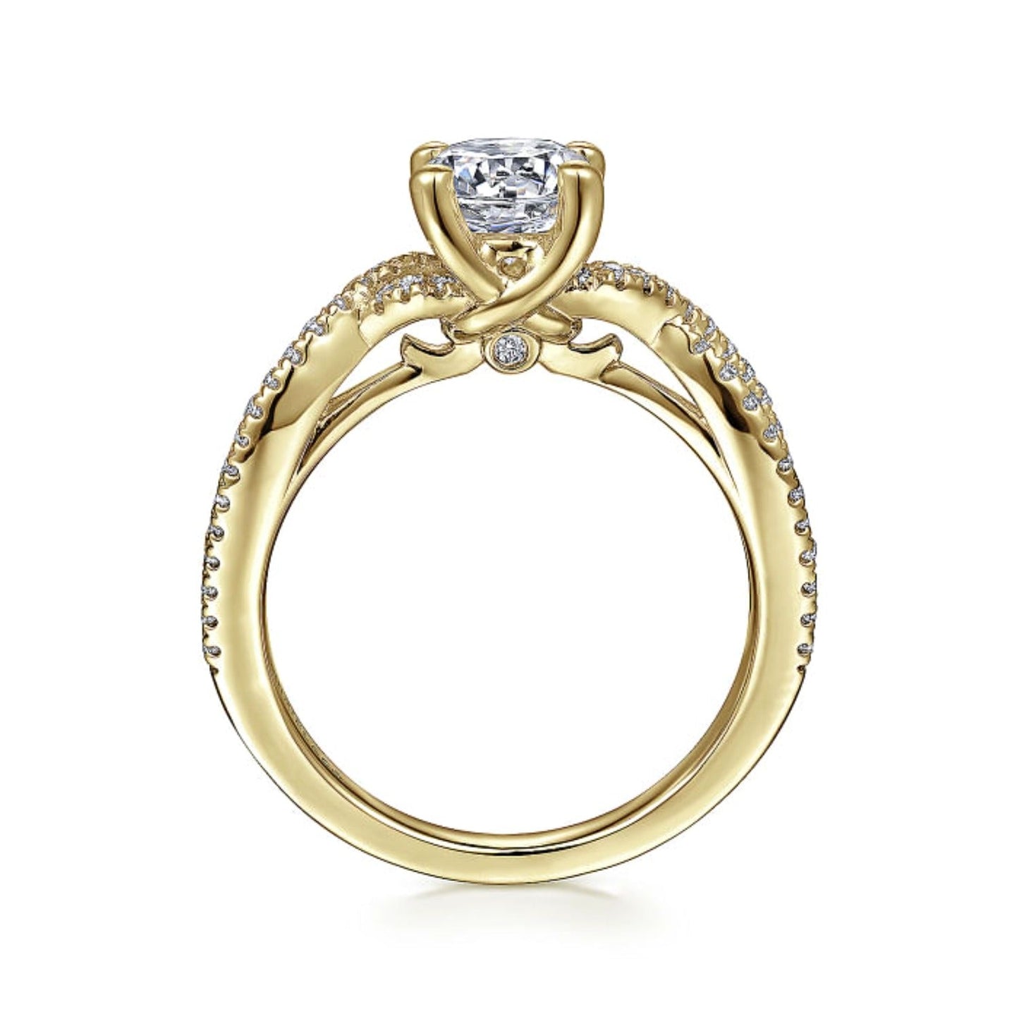 Gabriel & Co. "Gina" Twist Diamond Engagement Ring