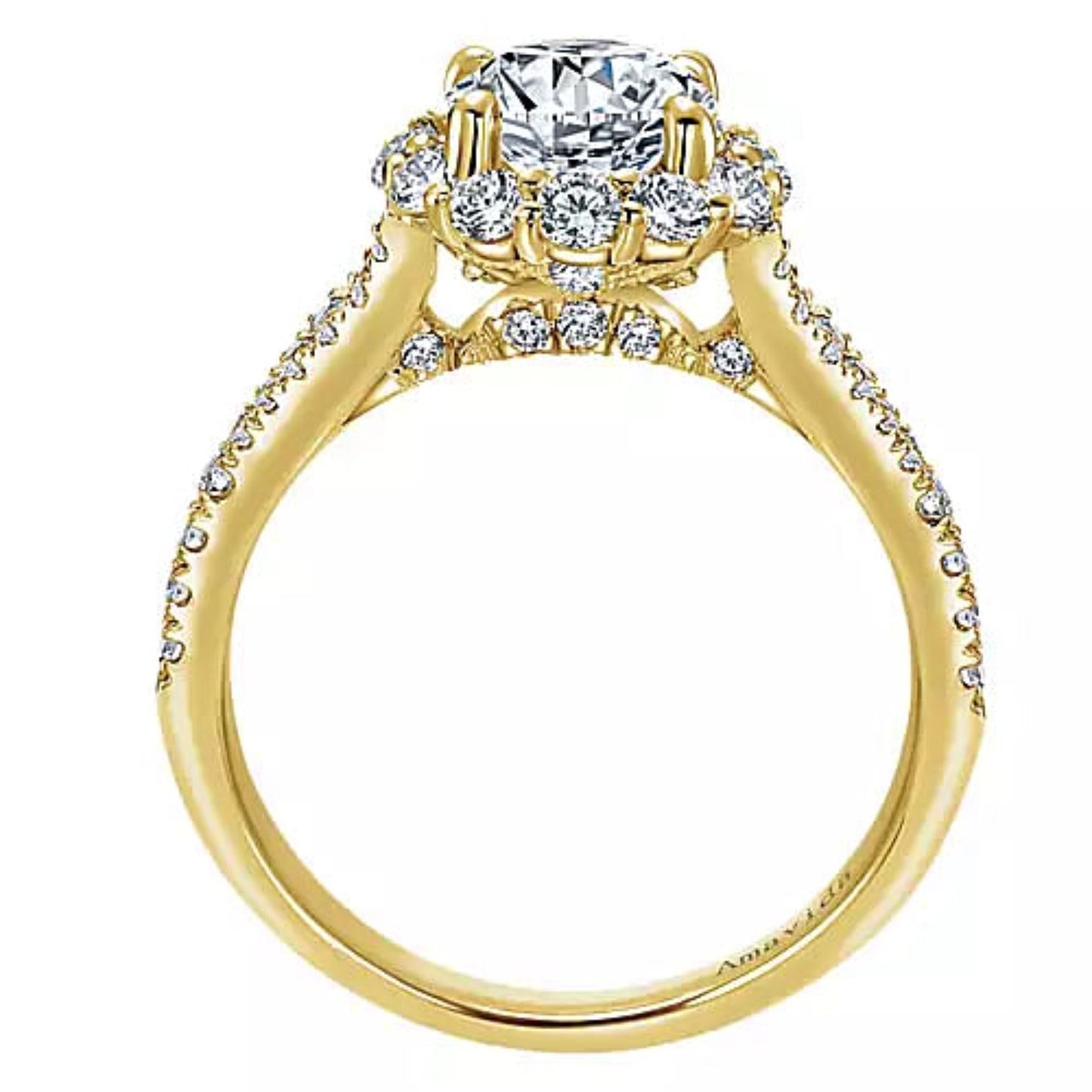 Gabriel & Co. "Jaeley" Round Halo Diamond Engagement Ring