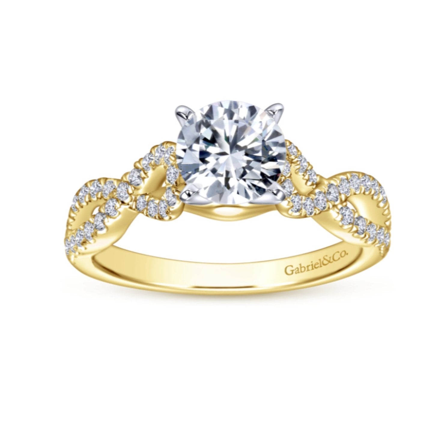 Gabriel & Co. "Kayla" Twist Diamond Engagement Ring