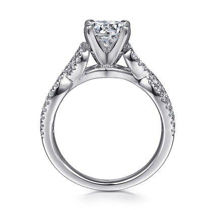 Gabriel & Co. "Kayla" Twist Diamond Engagement Ring