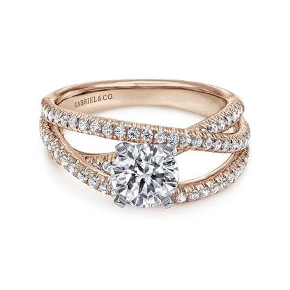 Gabriel & Co. "Mackenzie" Freeform Twist Diamond Engagement Ring