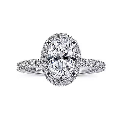 Gabriel & Co. "Mary" Oval Double Halo Diamond Engagement Ring