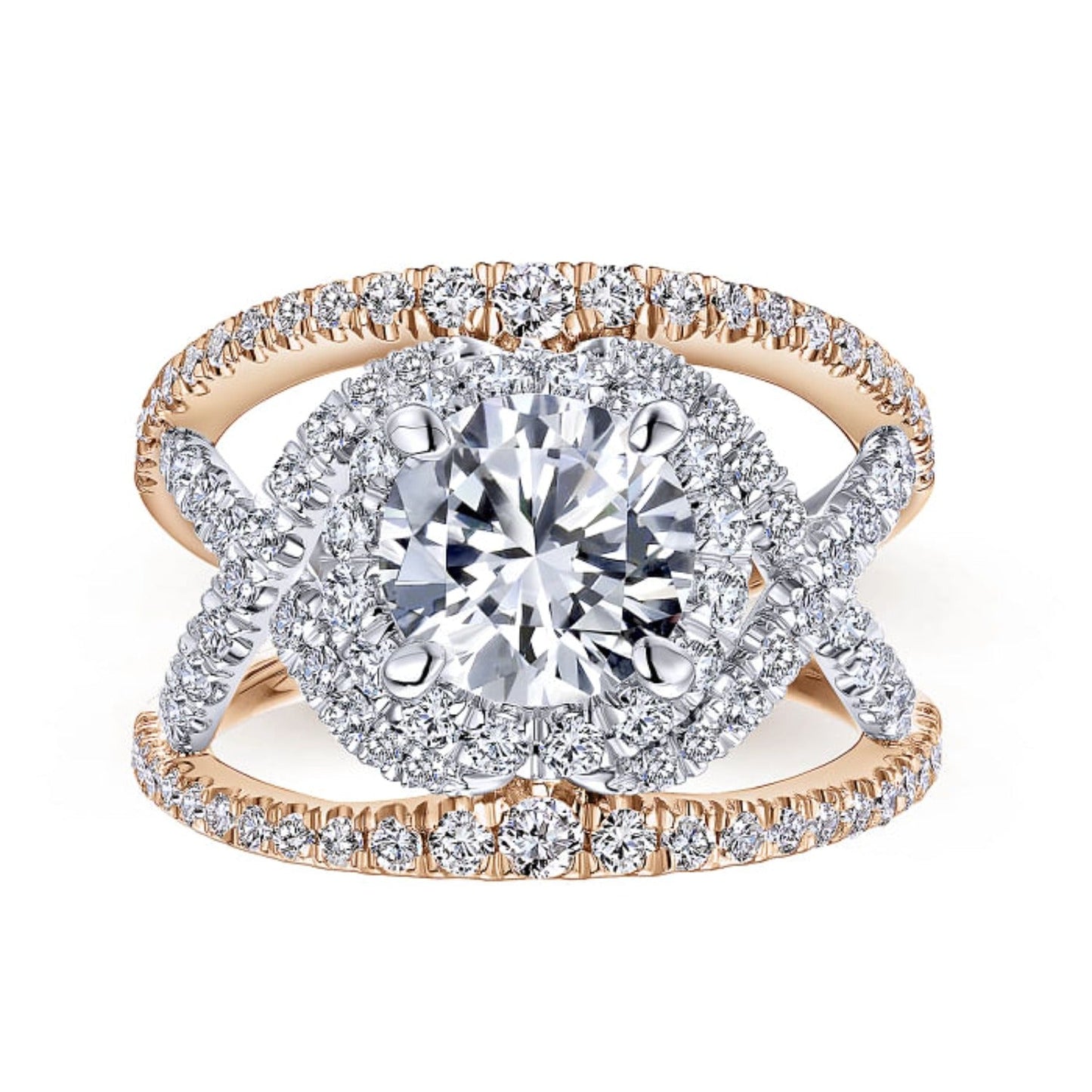 Gabriel & Co. "Naples" Halo Diamond Engagement Ring