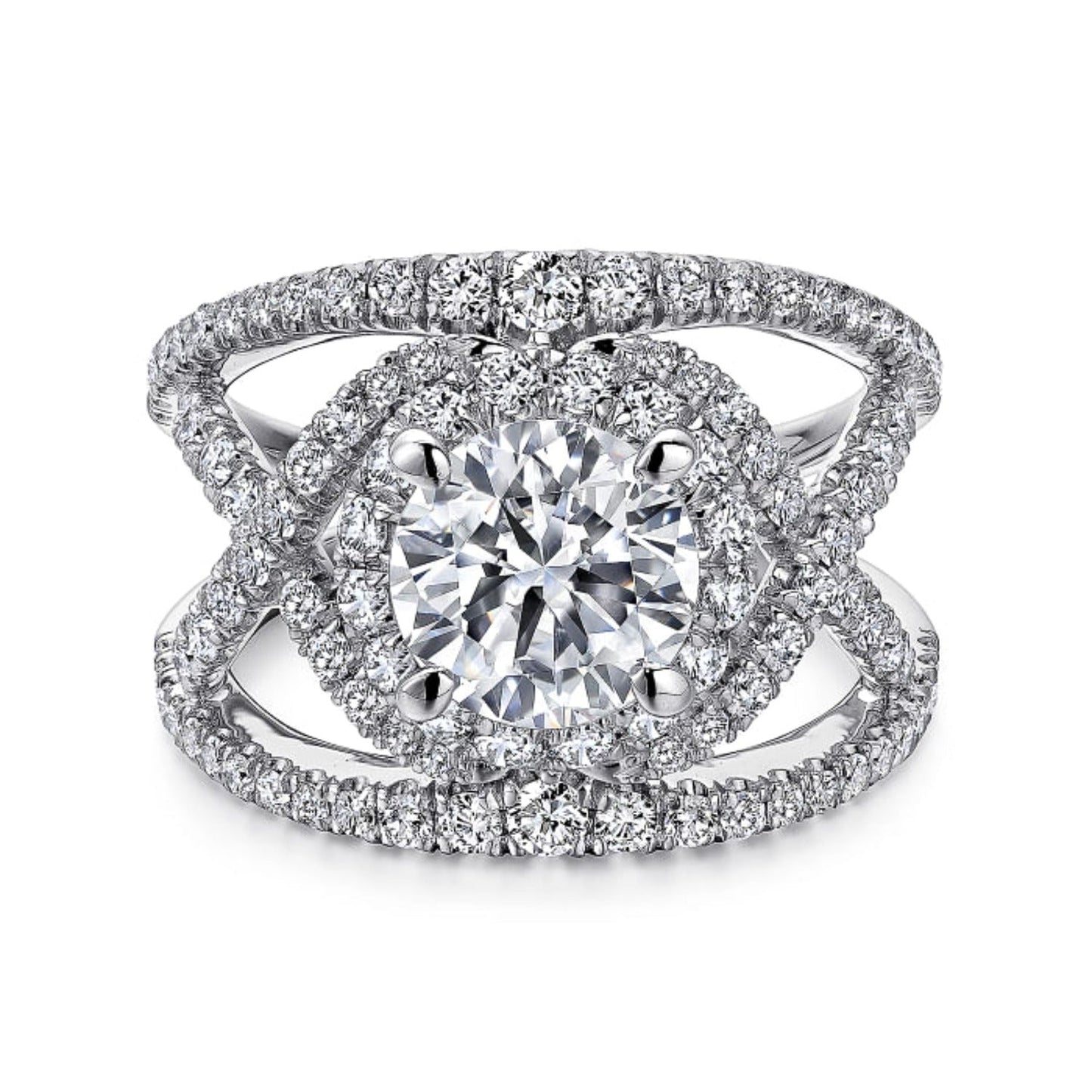 Gabriel & Co. "Naples" Halo Diamond Engagement Ring