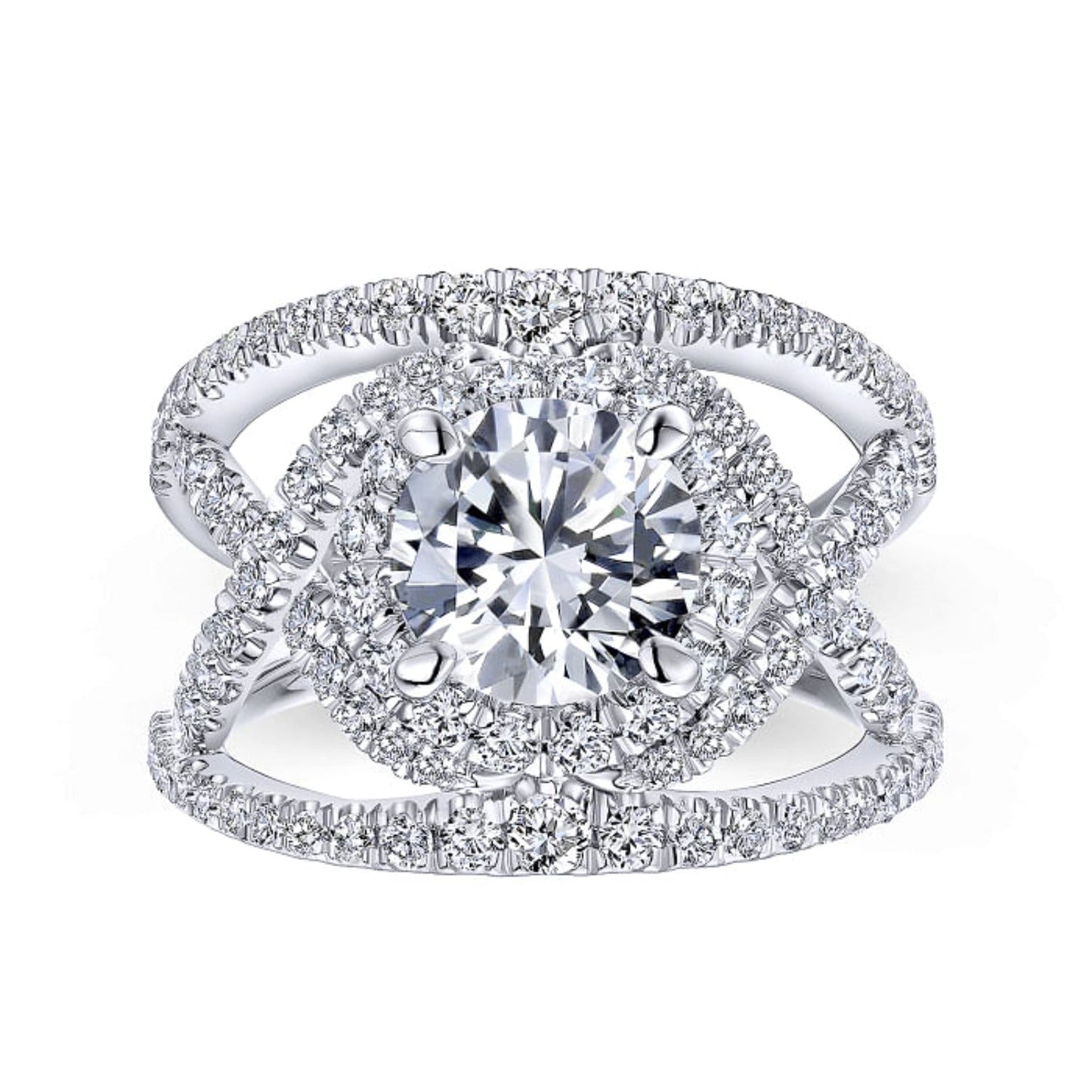 Gabriel & Co. "Naples" Halo Diamond Engagement Ring