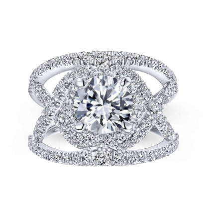 Gabriel & Co. "Naples" Halo Diamond Engagement Ring