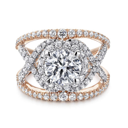 Gabriel & Co. "Naples" Halo Diamond Engagement Ring