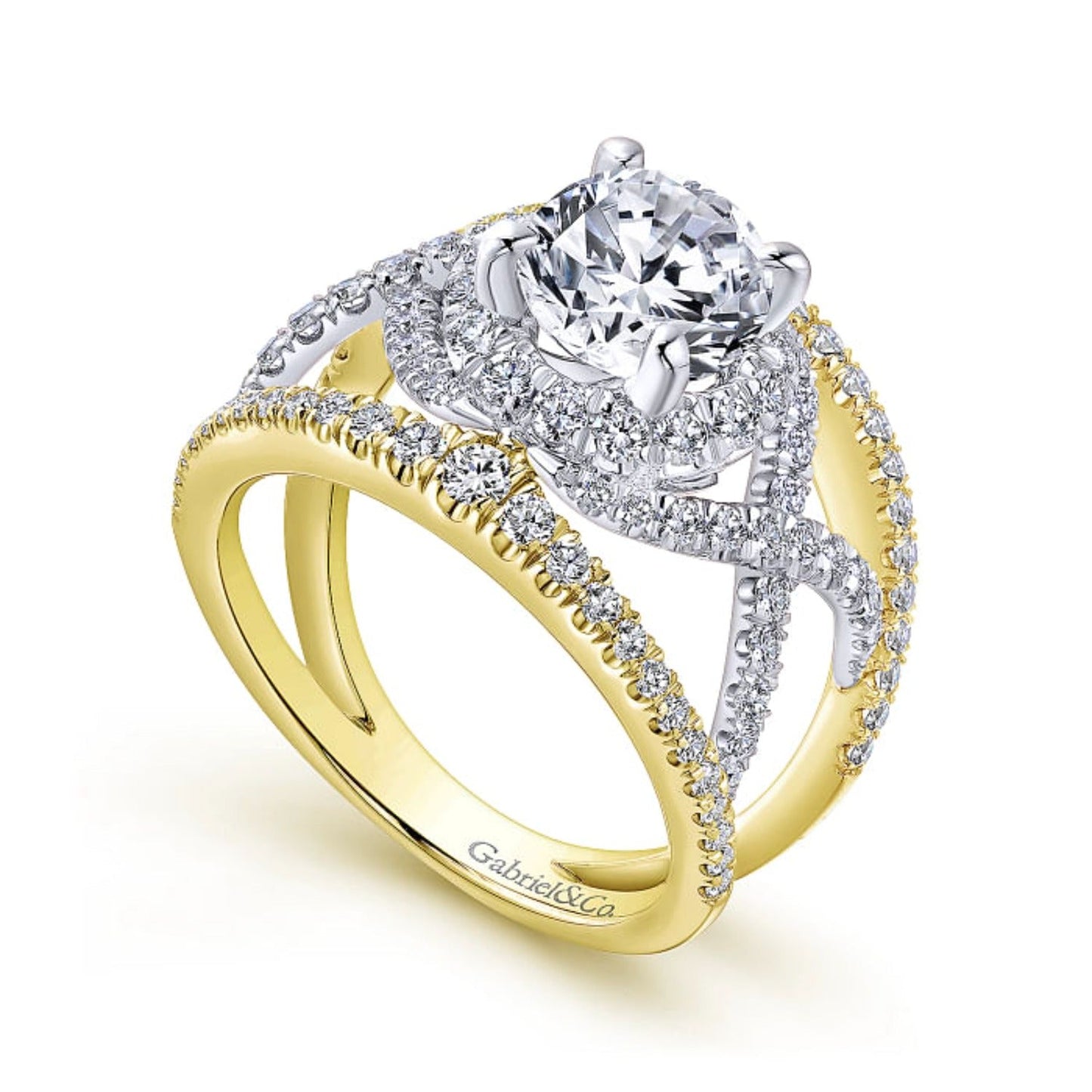 Gabriel & Co. "Naples" Halo Diamond Engagement Ring