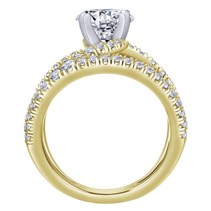 Gabriel & Co. "Nova" Split Shank Diamond Engagement Ring