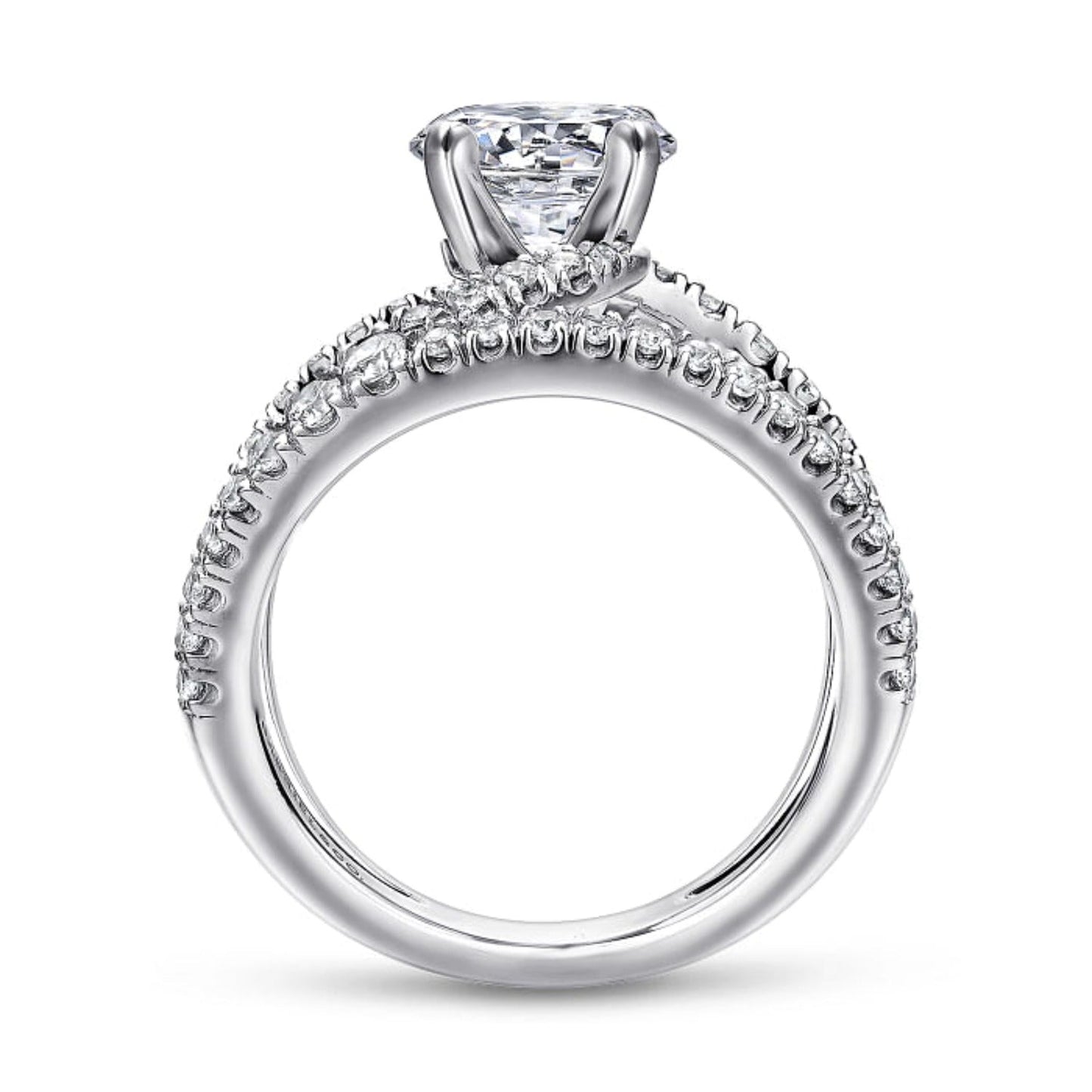 Gabriel & Co. "Nova" Split Shank Diamond Engagement Ring