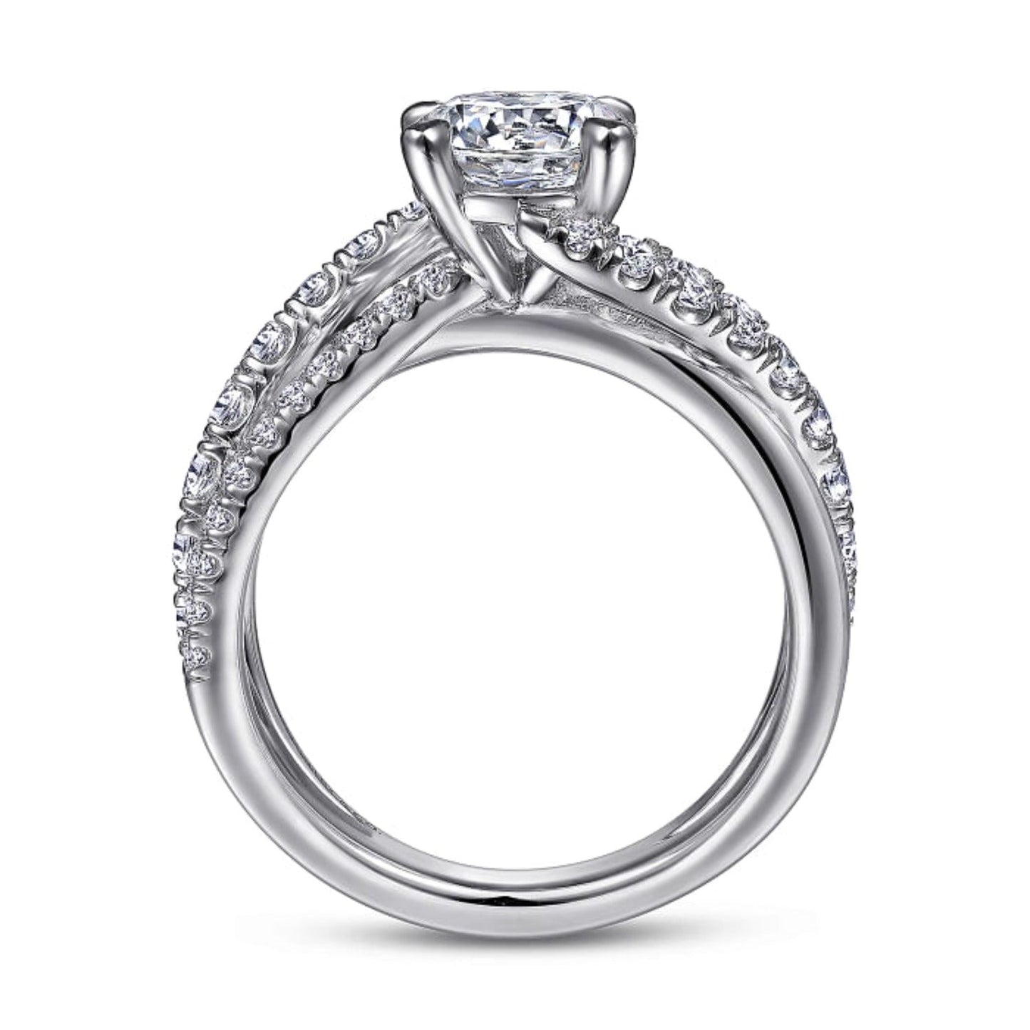 Gabriel & Co. "Zaira" Bypass Twist Diamond Engagement Ring