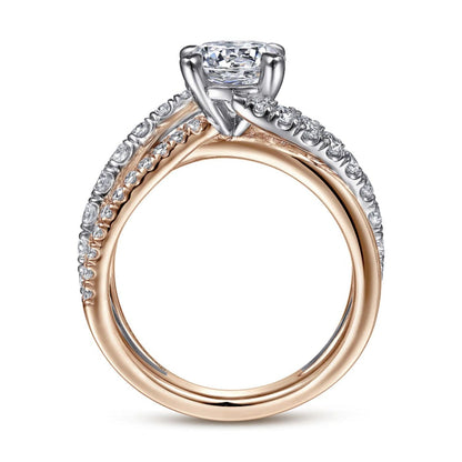 Gabriel & Co. "Zaira" Bypass Twist Diamond Engagement Ring