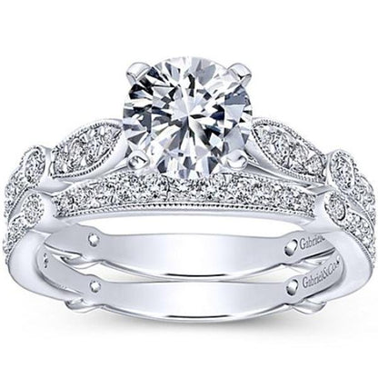 Gabriel "Mabel" Vintage Style Diamond Engagement Ring