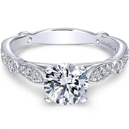 Gabriel "Mabel" Vintage Style Diamond Engagement Ring