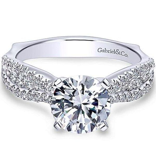 Gabriel "Marley" Intertwining Pave Diamond Engagement Ring