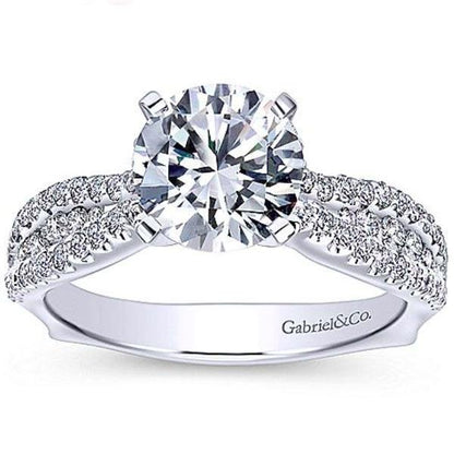 Gabriel "Marley" Intertwining Pave Diamond Engagement Ring