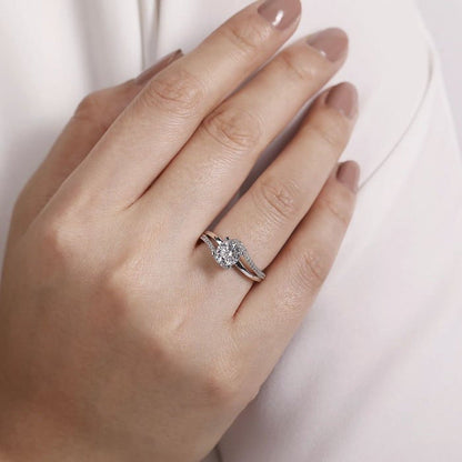 Gabriel & Co. "Naomi" Bypass Diamond Engagement Ring