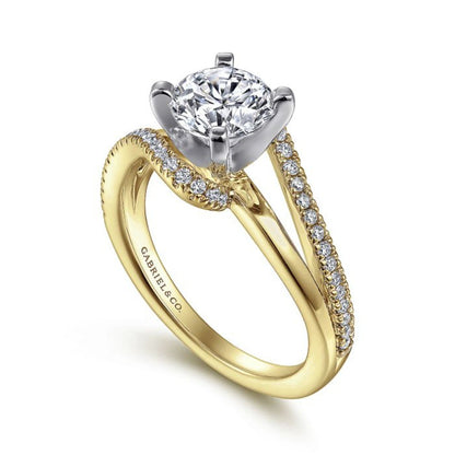 Gabriel & Co. "Naomi" Bypass Diamond Engagement Ring