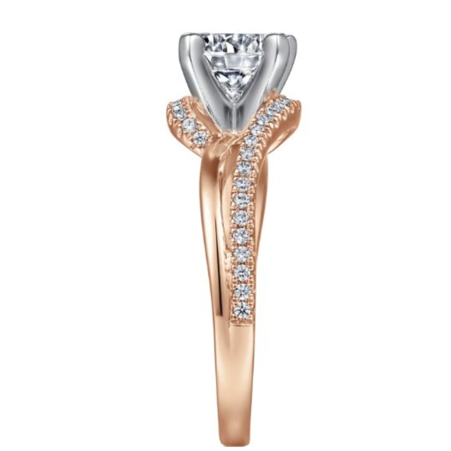 Gabriel & Co. "Naomi" Bypass Diamond Engagement Ring