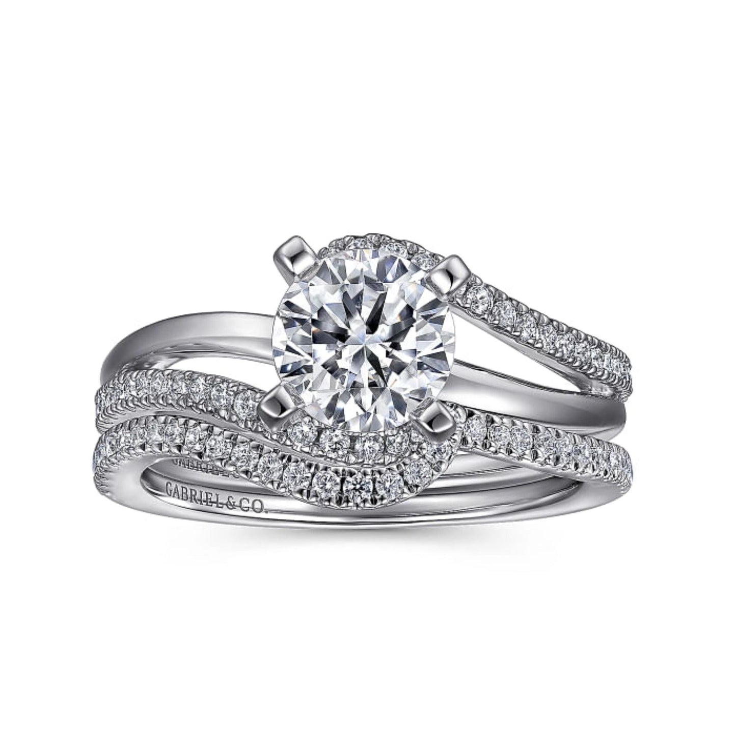 Gabriel & Co. "Naomi" Bypass Diamond Engagement Ring