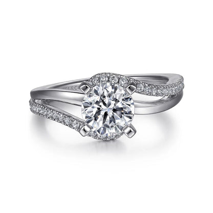 Gabriel & Co. "Naomi" Bypass Diamond Engagement Ring