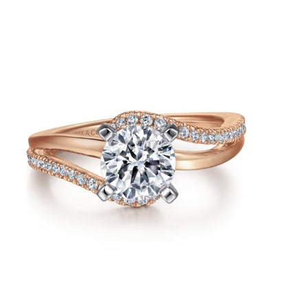 Gabriel & Co. "Naomi" Bypass Diamond Engagement Ring