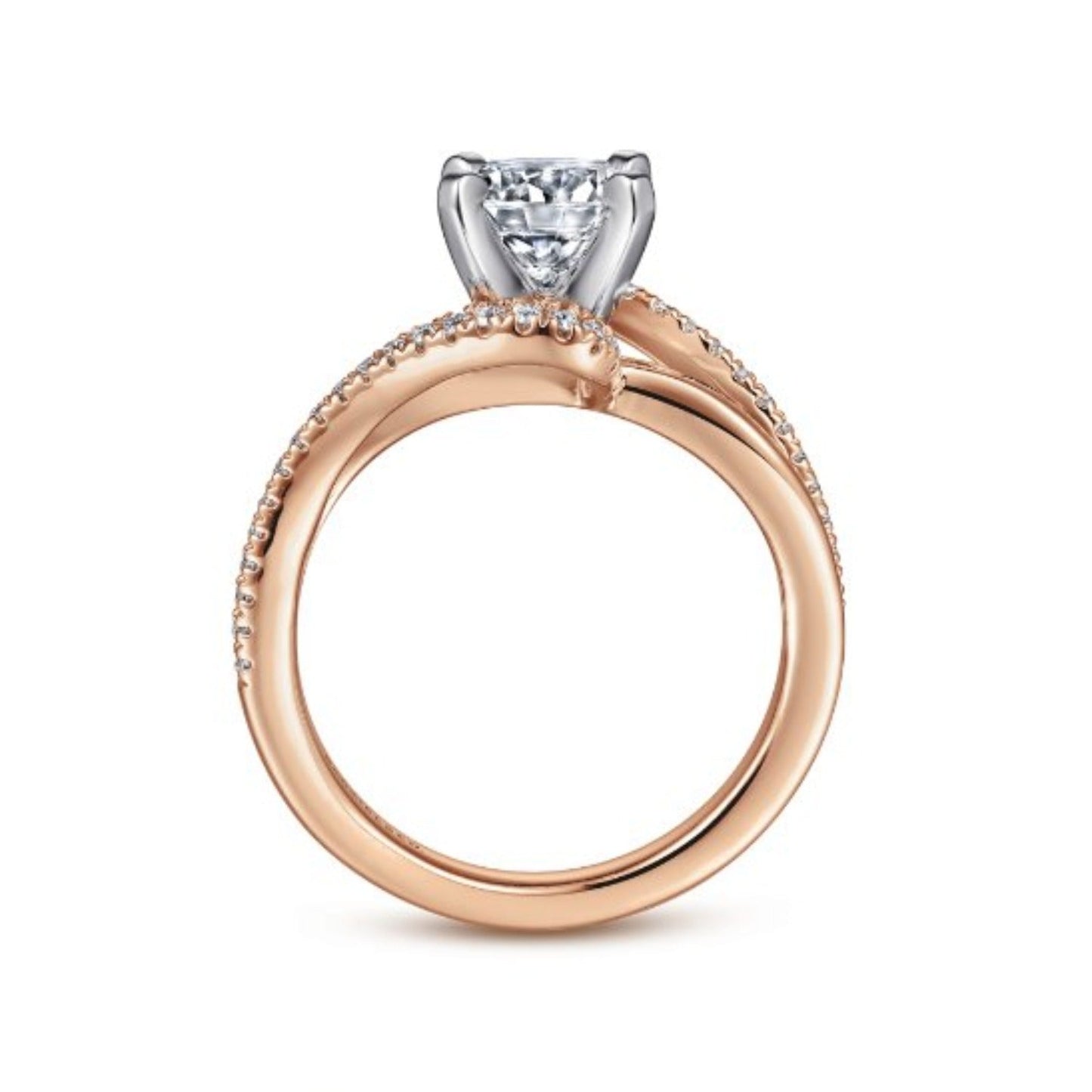 Gabriel & Co. "Naomi" Bypass Diamond Engagement Ring