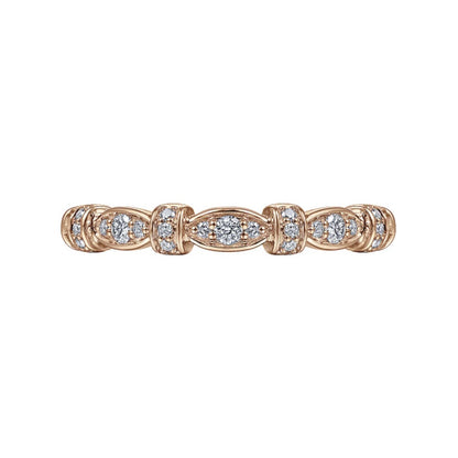 Gabriel & Co. Vintage Style Diamond Wedding Band