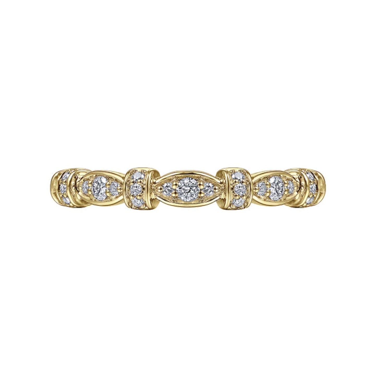 Gabriel & Co. Vintage Style Diamond Wedding Band