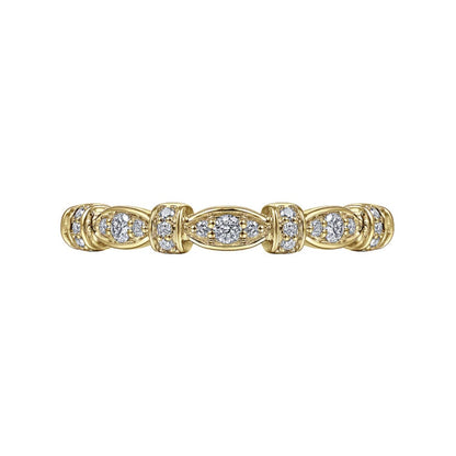 Gabriel & Co. Vintage Style Diamond Wedding Band