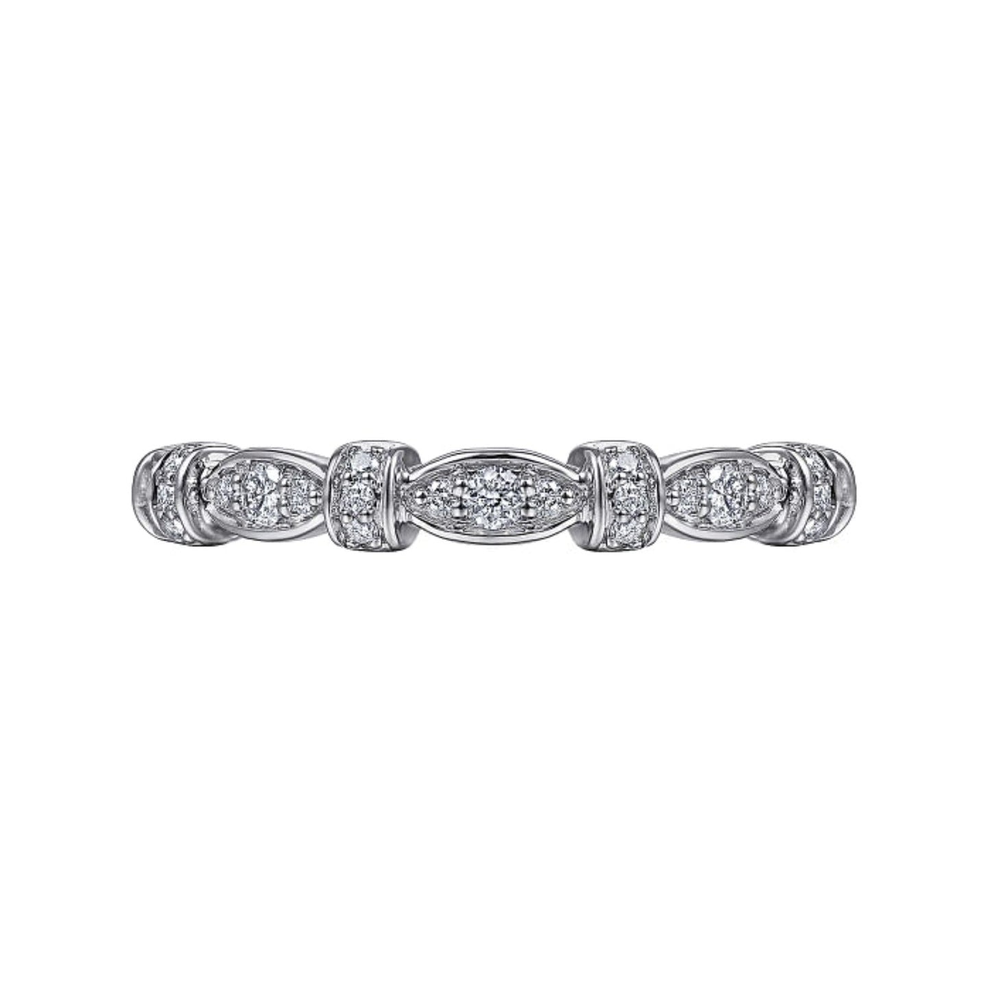 Gabriel & Co. Vintage Style Diamond Wedding Band