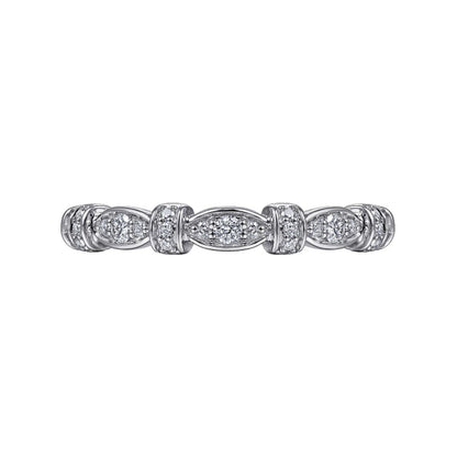 Gabriel & Co. Vintage Style Diamond Wedding Band