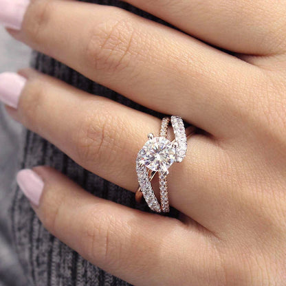 Gabriel & Co. "Zaira" Bypass Twist Diamond Engagement Ring