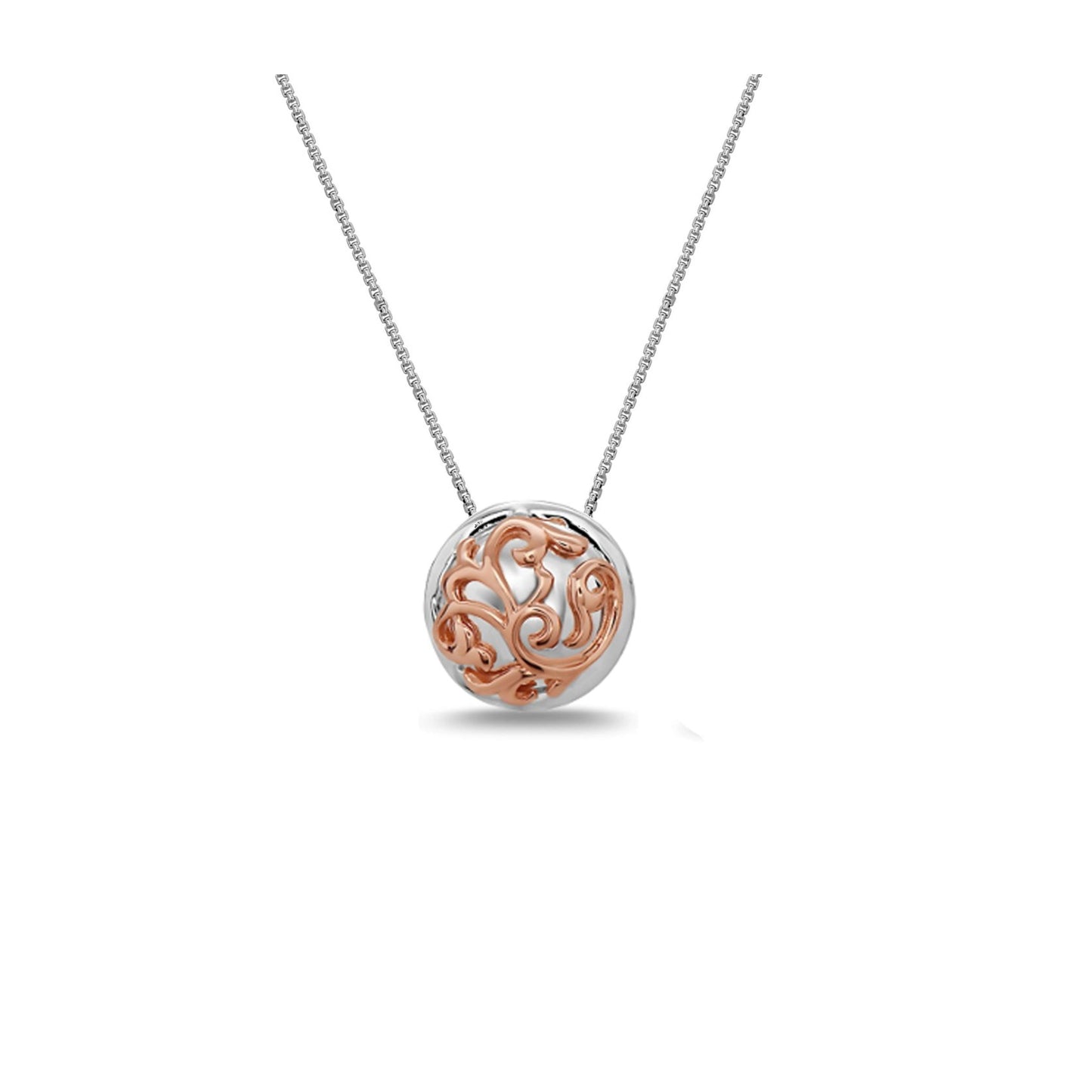 Silver Ivy Lace Station Pendant